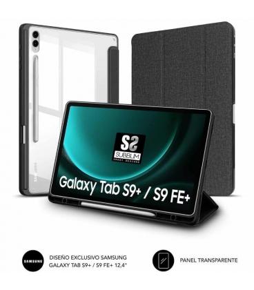 Funda subblim clear shock para tablet samsung s9+/ fe 12.4'/ negra