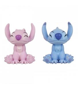 Pack de 2 figuras flocadas enesco disney stitch y angel beso