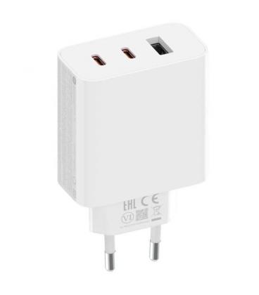 Cargador de pared xiaomi 67w gan charger 2c1a 2xusb tipo-c/ 1xusb/ 67w