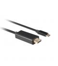 Cable usb tipo c a displayport 4k lanberg 1.8m - macho - macho - negro