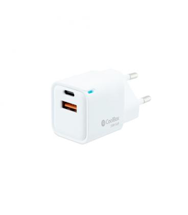 Coolbox Cargador Gan 20W USB-C-USB-A PARED