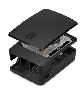 Carcasa raspberry pi 5 con ventilador negra y gris