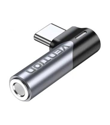 Adaptador audio vention bgwh0/ jack 3.5 hembra - usb tipo-c macho/ gris