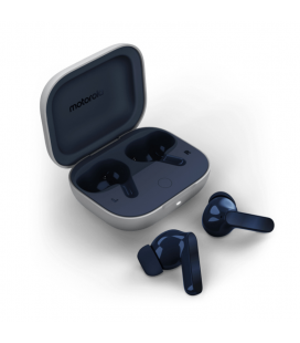 Motorola Moto Buds Blueberry Auriculares Inalámbricos con Estuche de Carga Azul Marino