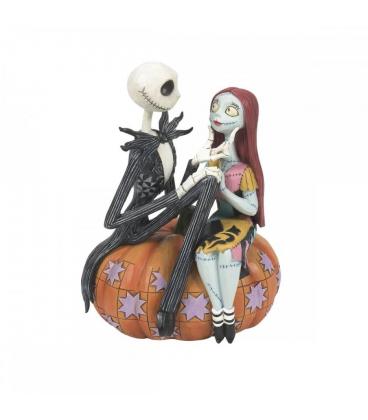 Figuera enesco disney pesadilla antes de navidad jack y sally en calabaza