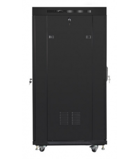 ARMARIO LANBERG RACK 19" 27U 600X800 FLAT PACK PUERTA MESH NEGRO CON LCD