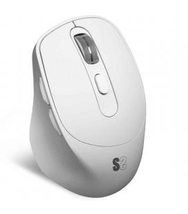 Ratón ergonómico inalámbrico por bluetooth/ 2.4ghz subblim comfort ergo dual battery/ batería recargable/ hasta 2400 dpi/ blanco