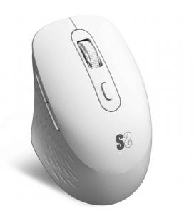 Ratón ergonómico inalámbrico por bluetooth/ 2.4ghz subblim curve ergo dual battery/ batería recargable/ hasta 1600 dpi/ blanco