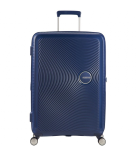 Maleta mediana american tourister soundbox spinner 67cm/ 67x46.5x29cm/ 4 ruedas/ azul marino