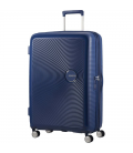 Maleta grande american tourister soundbox spinner 77cm/ 77x51.5x29.5cm/ 4 ruedas/ azul marino