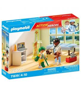 Playmobil action heroes: pediatria con osito de peluche