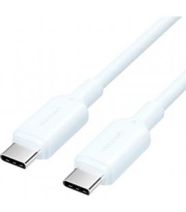 Cable usb 2.0 tipo-c 3a vention trcsf/ usb tipo-c macho - usb tipo-c macho/ hasta 60w/ 480mbps/ 1m/ azul
