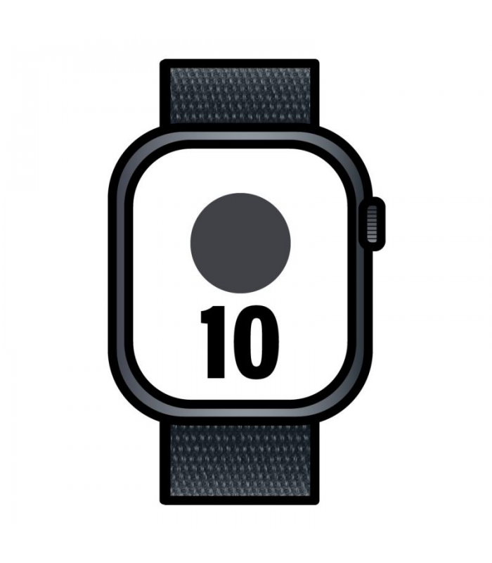 Apple watch series 10/ gps/ 46mm/ caja de aluminio negro azabache correa  loop deportiva tinta