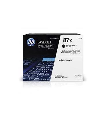 HP Paquete de 2 cartuchos de tóner negro Originales LaserJet 87X de alta capacidad