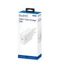 Ewent EW1320 cargador de dispositivo móvil Smartphone, Universal Blanco Corriente alterna Interior