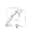 Equip 650181 soporte para monitor 124,5 cm (49") Escritorio Blanco