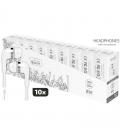 Pack 10 auriculares intrauditivos tech one tec2955/ con micrófono/ jack 3.5/ blancos