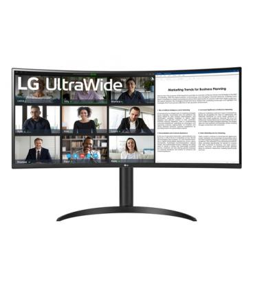 Monitor Profesional Ultrapanorámico Curvo LG 34WR55QK-B 34"/ WQHD/ Regulable en altura/ Negro