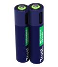 Pack de 2 Pilas AAA Trust 25585/ Recargables