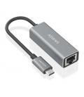AISENS Conversor USB3.1 Gen1 USB-C a ethernet Gigabit 10/100/1000 Mbps, Gris, 15cm