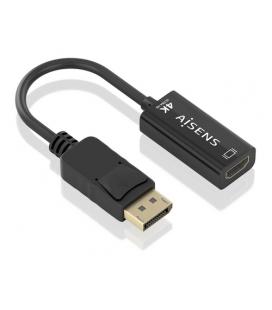 Cable Conversor Aisens A125-0905/ DisplayPort Macho - HDMI Hembra/ 15cm/ Negro