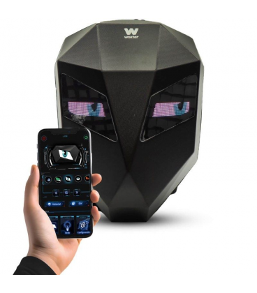 Mochila con pantalla led woxter black knight/ capacidad 30l/ negra