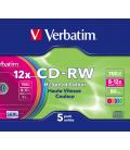 Verbatim CD-RW Colour 12x 700 MB 5 pieza(s)