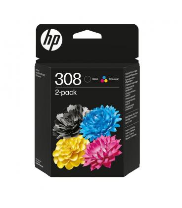 Pack Cartuchos Tinta HP 308 Negra/Tricolor