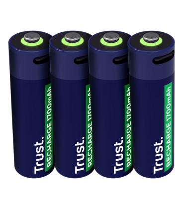 Pack de 4 Pilas AA Trust 25631/ Recargables