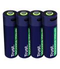 Pack de 4 Pilas AA Trust 25631/ Recargables