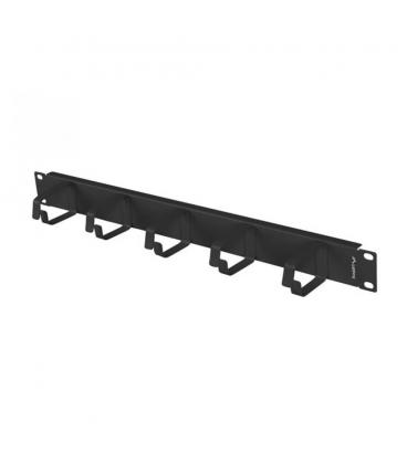 Organizador de cables lanberg 5 anillos 19 pulgadas negro