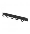 Organizador de cables lanberg 5 anillos 19 pulgadas negro