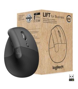 Ratón Ergonómico Inalámbrico por Bluetooth/ 2.4GHz Logitech Lift Vertical Ergonomic Mouse Business/ Hasta 4000 DPI/ Grafito