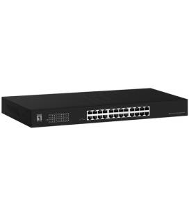 LevelOne Switch 24x GE GEU-2431 19\" Rack Mount Kit No administrado Gigabit Ethernet (10/100/1000) 1U Negro