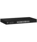 LevelOne Switch 24x GE GEU-2431 19\" Rack Mount Kit No administrado Gigabit Ethernet (10/100/1000) 1U Negro