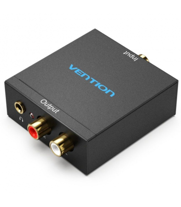 Convertidor de audio vention bdfb0/ entrada toslink y rca/ salida 2x rca