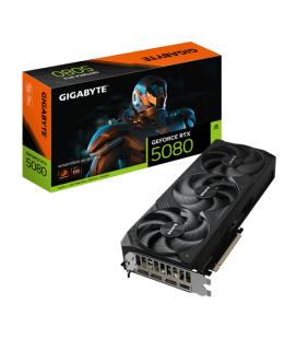 GIGABYTE GeForce RTX 5080 WINDFORCE OC SFF 16G Tarjeta Gráfica - 16GB GDDR7, 256 bits, PCI-E 5.0, 2670MHz Frecuencia Base, 3 x D
