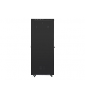 ARMARIO LANBERG RACK 19? 27U 800X1000 FLAT PACK NEGRO PUERTA DE CRISTAL CON LCD
