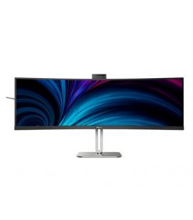 Monitor profesional ultraparonámico curvo philips 49b2u6900ch 48.8'/ dual qhd/ multimedia/ regulable en altura/ webcam/ negro