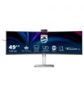 Monitor profesional ultraparonámico curvo philips 49b2u6900ch 48.8'/ dual qhd/ multimedia/ regulable en altura/ webcam/ negro