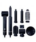 Secador de pelo thulos 7 en 1 th - by25 color negro 1400w