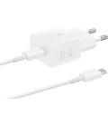Cargador Samsung USB-C 25w Gan Blanco con Cable EP-T2510XWEGEU