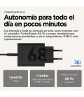 Motorola Turbopower 68W Carga rapida GaN USB-C SJMC682