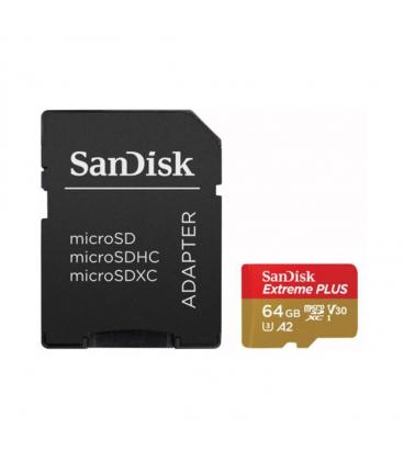Tarjeta memoria sandisk micro secure digital 64gb sdxc u3 uhs - i clase 10 a2 + adaptador sd