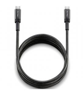 Cable usb 2.0 tipo-c ngs knot/ usb tipo-c macho - usb tipo-c macho/ hasta 100w/ 480mbps/ 3m/ negro
