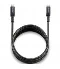 Cable usb 2.0 tipo-c ngs knot/ usb tipo-c macho - usb tipo-c macho/ hasta 100w/ 480mbps/ 3m/ negro