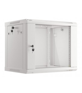 ARMARIO LANBERG MURAL 9U 600X450 RACK 19 FLAT PACK V2 PUERTA CRISTAL GRIS