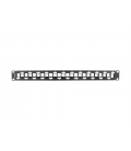 PATCH PANEL LANBERG 24PUERTOS 1U RACK 19 ESCALONADO ORGANIZADOR MOD KEYSTONE BK