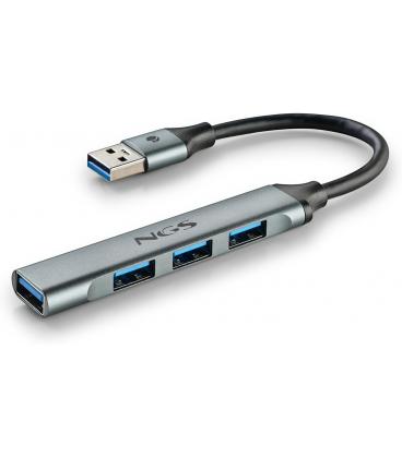 Ngs hub 4 puertos usb: 1 x usb 3.2, 3 x usb 2.0
