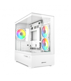 CAJA GAMING SHARKOON MK6 RGC MICRO ATX BLANCO 3XVENT 120MM 2XUSB SN FUENTE